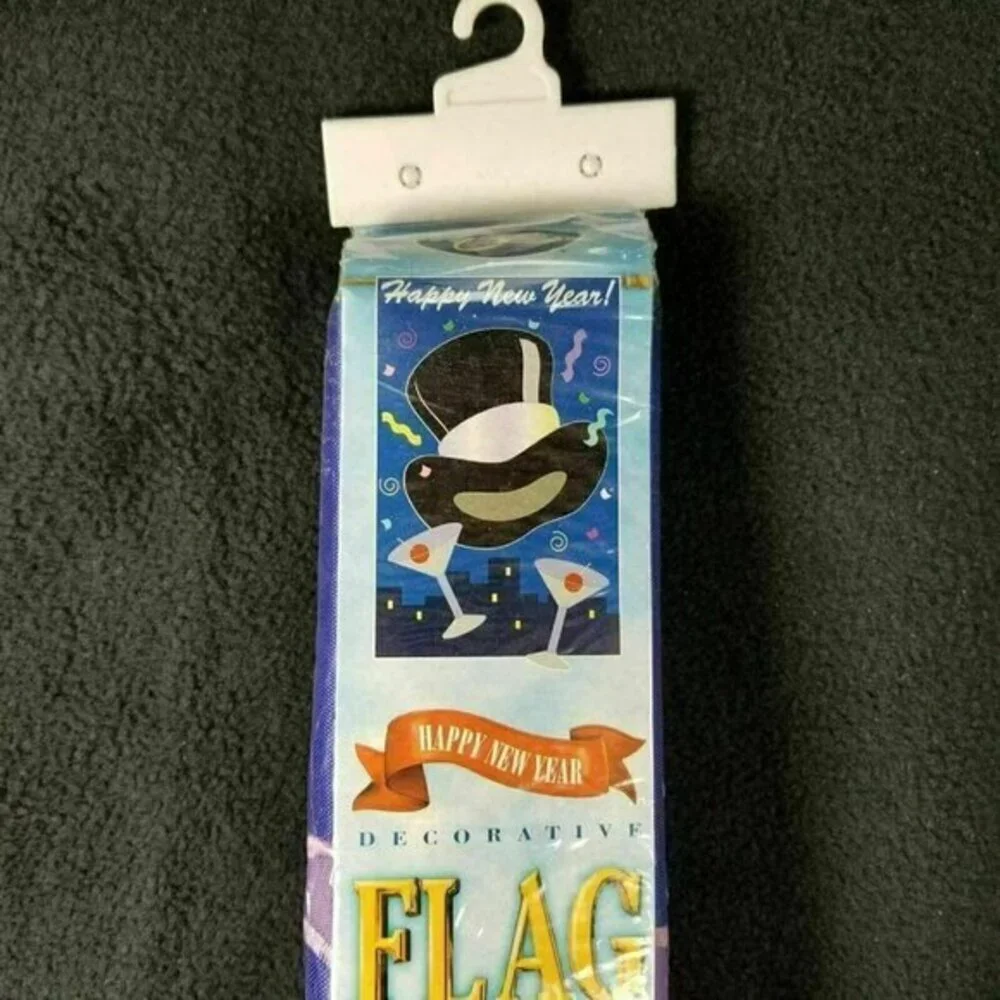 Happy New Year Applique Flag 28 x 44 Party Martini New Creative Enterprises Larg